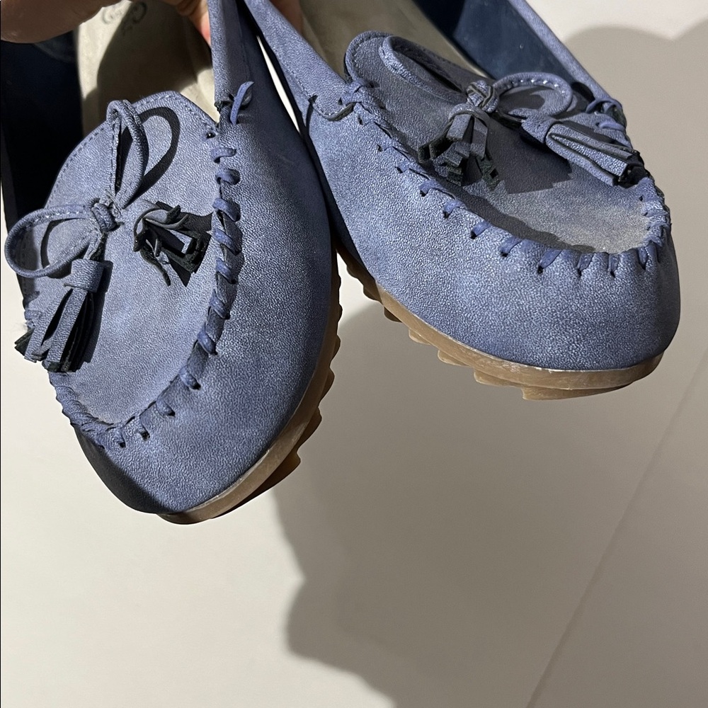 Mountain Sole Womens Slippers House Shoes sz 11 Vegan Blue Loafers - Picture 7 of 7